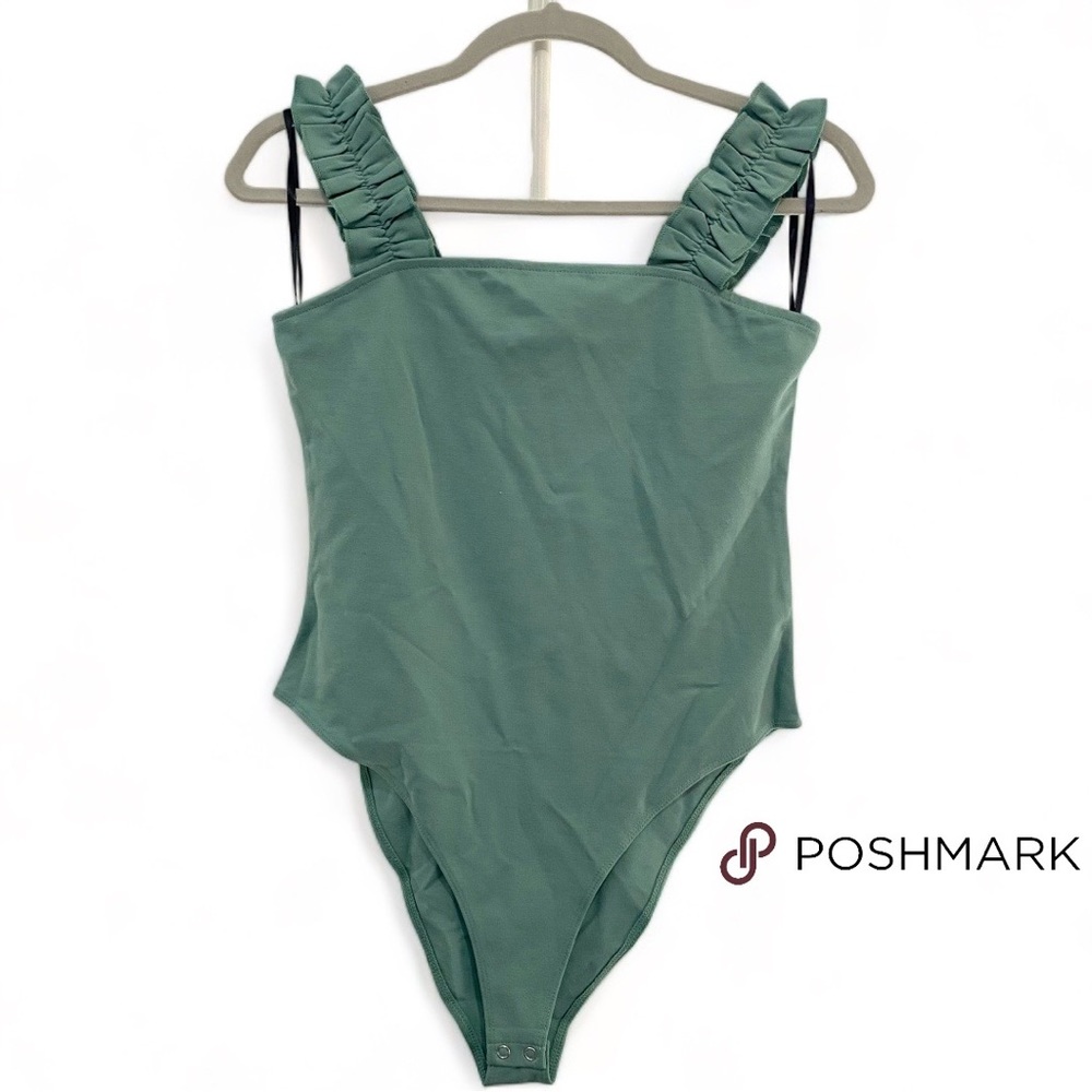 FOREVER 21 WOMEN’S BODYSUIT ONE PIECE SAGE NWT